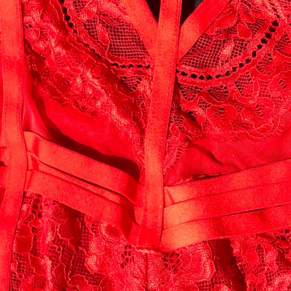 La Senza red lingerie bodysuit size medium 36B - Picture 2 of 3